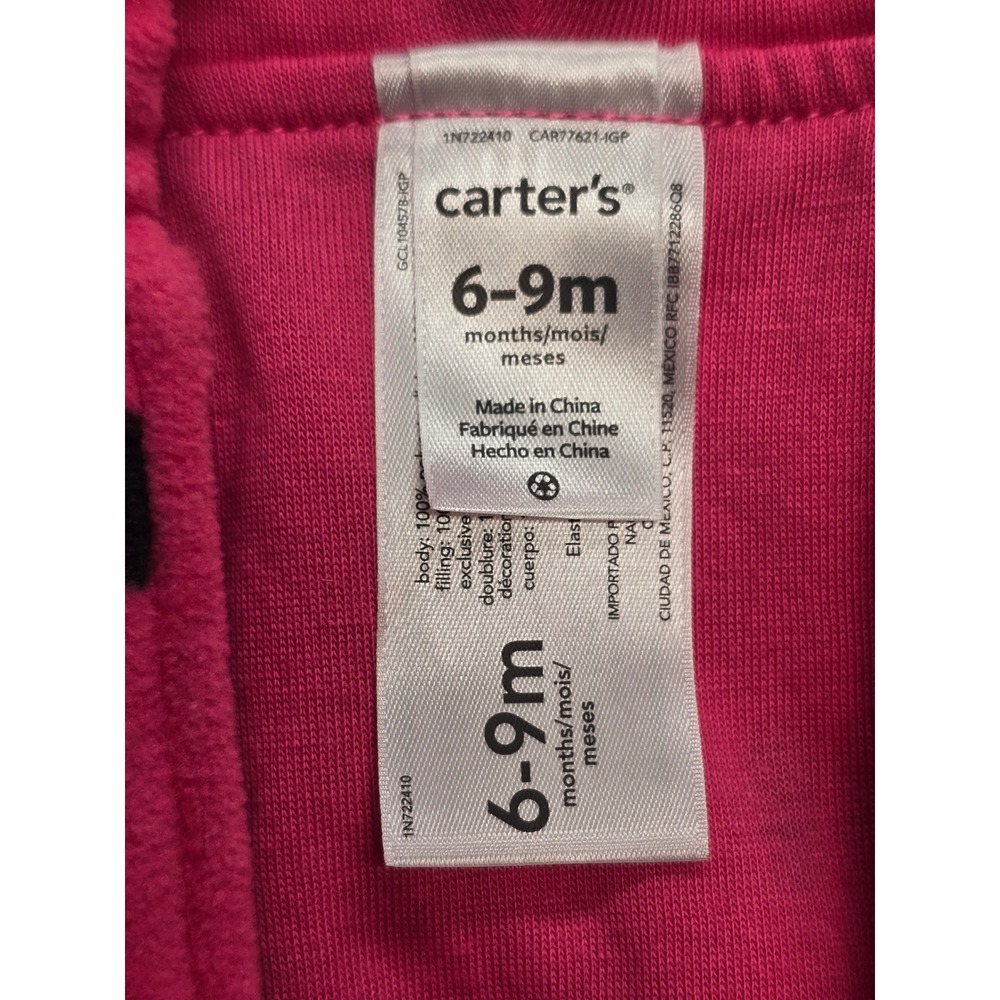 Carters Watermelon Halloween Costume‎ 3pc Set Fleece Vest Shirt Tights Pink 6-9M - Picture 9 of 10